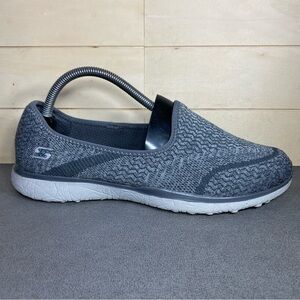 Skechers Microburst All Mine Slip-Ons Grey Women's Size 9.5 Shoes Memory Foam